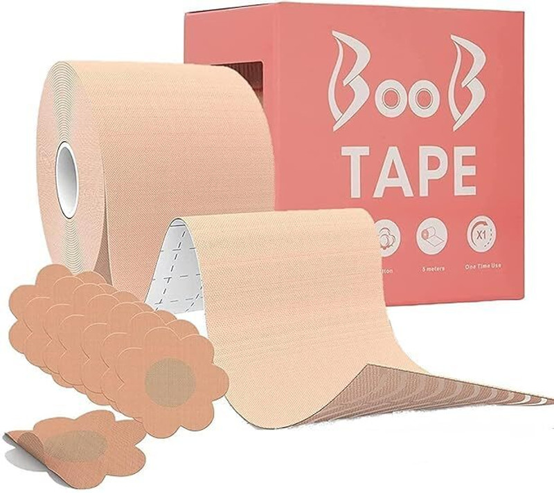 Sohansh Boob Tape with 10 Nipple Pasties for Women Pepper Gun