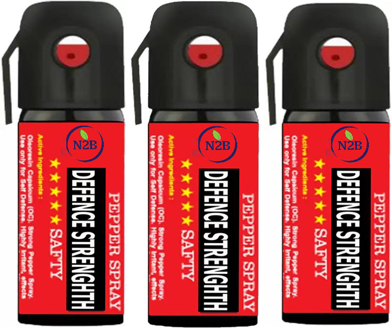 N2B Defence Strength Women Self Defence Pepper StreamSprayPack of 3 Pepper Gun