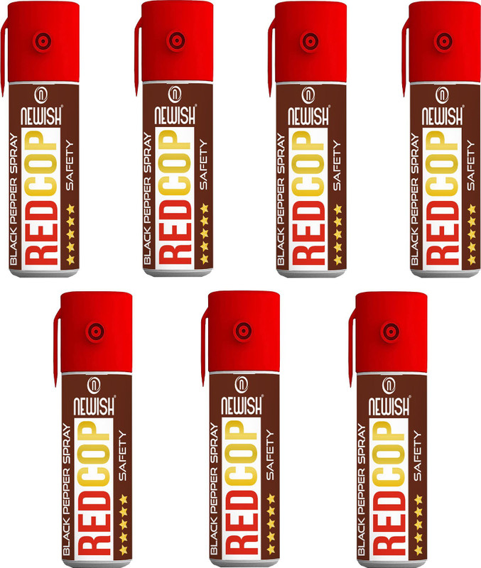 NEWISH : Powerful Black Pepper Spray Self Defence for Women Pack Of 9 Each (55 ml |35 gm|50 shots) Upto -15 Feet Pepper Stream Spray