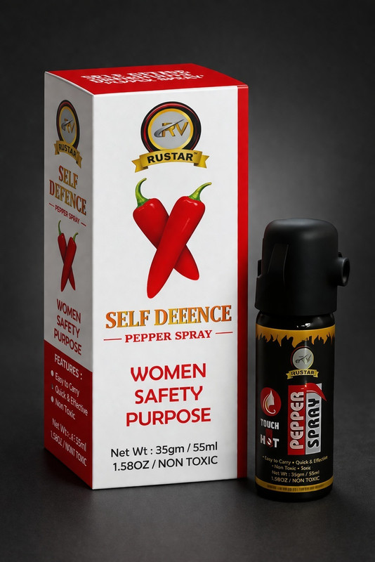 RVRustar Women Safety Black Pepper Spray 55ml Pepper Fogger Spray