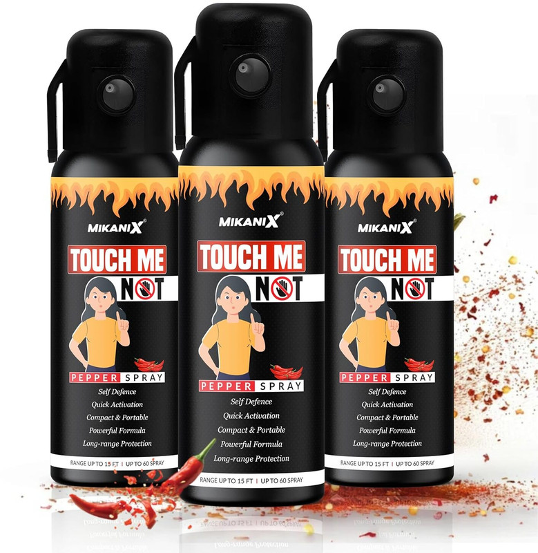 BRXR Ultra Strong Pepper Safety Device For Women's Self Defense Protection 180 ML Pepper Stream Spray