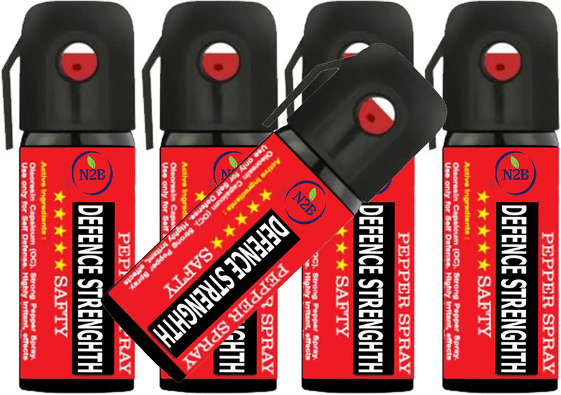 N2B Defence Strength Women Self Defence Pepper Spray 50ml Pack of 5 Pepper Gun