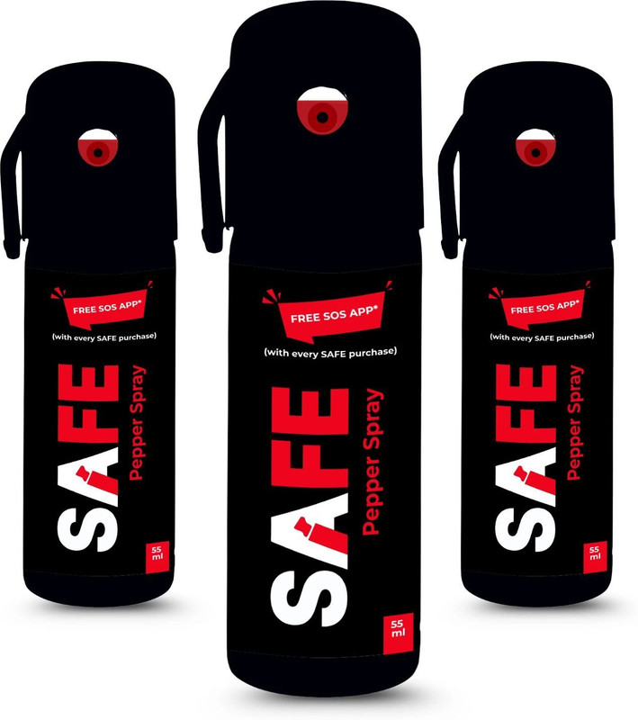 Safe SAFE Self Defence Pepper Spray With SOS App, 55 ml Pepper Stream Spray