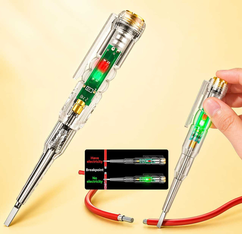 CIELAGLOBAL CG 1 PCS High-Brightness Voltage Tester Pen Analog Voltage Tester