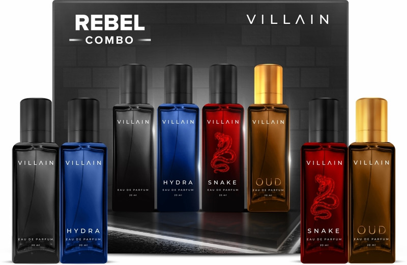 VILLAIN 20ml perfect combo04 snake+classic+oud+hydra Eau de Parfum  -  80 ml(For Men & Women)