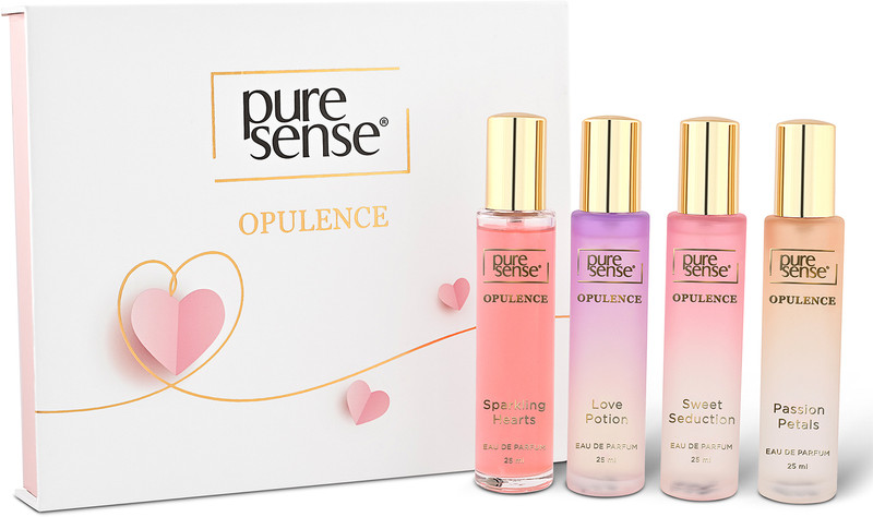 PureSense Opulence Gift Set (Hearts + Sweet + Passion + Love) 4x25ml Perfume  -  100 ml(For Women)