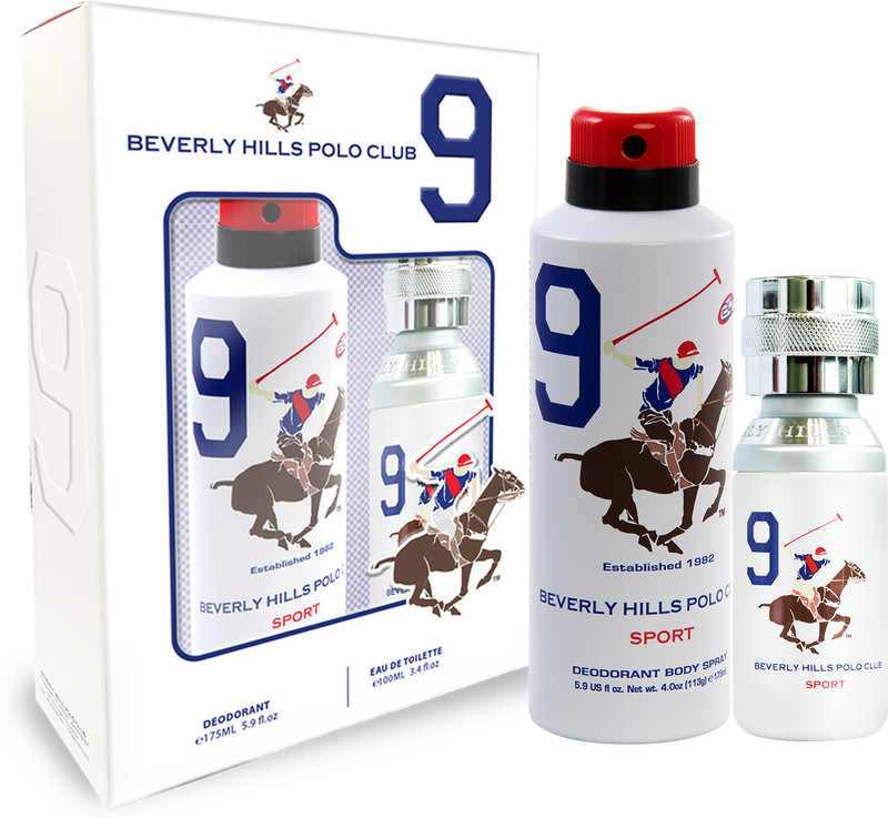 BEVERLY HILLS POLO CLUB Sport No.9 Gift Set (Eau De Toilette 100ml + Sport Deodorant 175ml)(2 Items in the set)