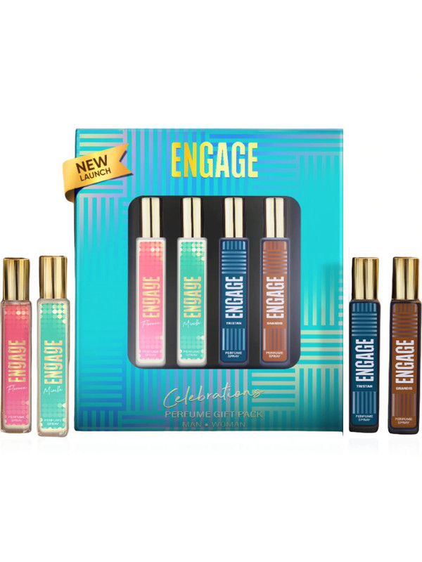 Engage Celebrations Perfume Gift Pack for Men & Women 25ml x4, Long Lasting, Gift Set Perfume  -  100 ml(For Men & Women)