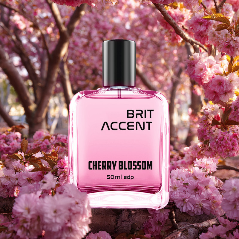 BRIT ACCENT Cherry Blossom Perfume LongLasting with Apple, Cherry, Vanilla & Musk Notes Eau de Parfum - 50 ml(For Women)
