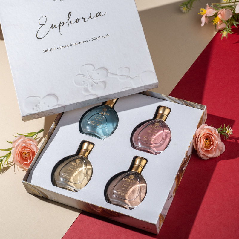 CARLTON LONDON Euphoria Women Perfume Gift Set of 4-30 ml each |120 ml Gift Pack Eau de Parfum - 120 ml(For Women)