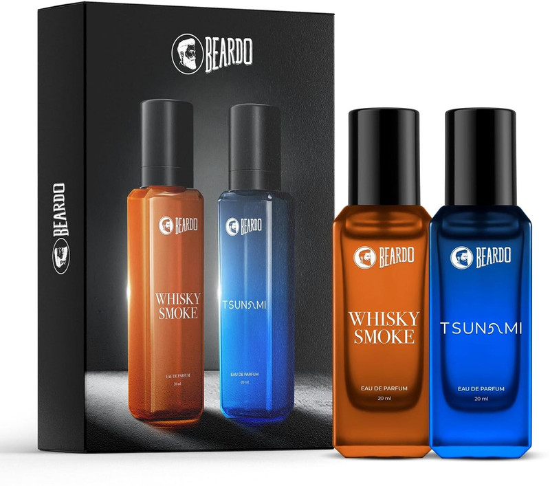 BEARDO Whisky Smoke & Tsunami Perfume | Strong & Long Lasting | Fresh Fragrance Perfume - 40 ml(For Men)