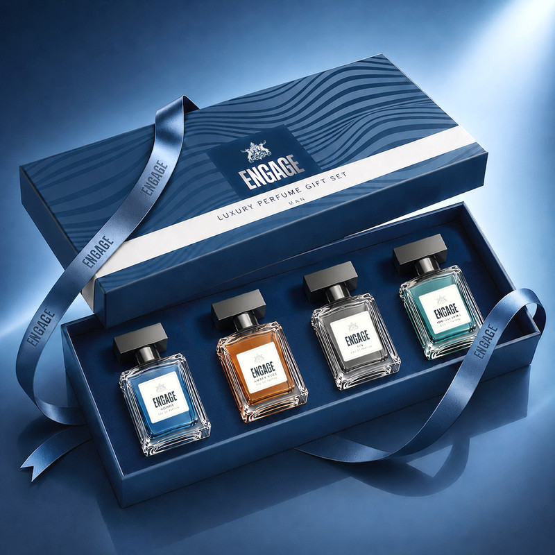 Engage Gift Set Luxury Travel Perfume, Long Lasting Fragrance, Wedding Hamper(25mlx4) Eau de Parfum  -  80 ml(For Men)
