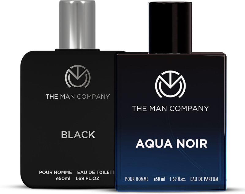 THE MAN COMPANY Aqua Noir Perfume + Black EDT Perfume | Aqua + Black Twin Set (50ml + 50ml) Eau de Toilette - 100 ml(For Men)
