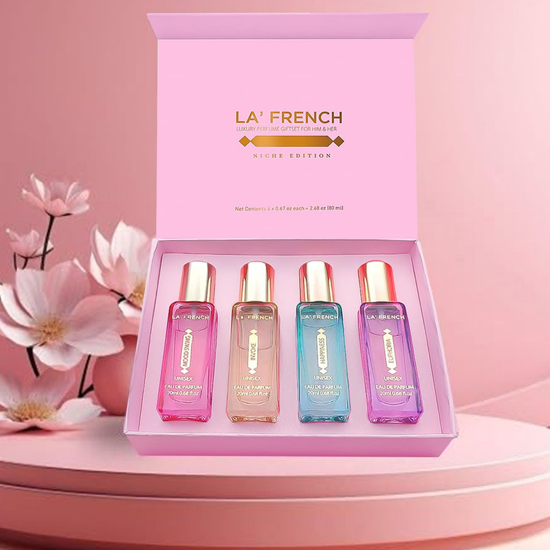 La French Niche Collection Luxury Giftset Perfume for Him & Her 4x20ml Eau de Parfum  -  80 ml(For Men & Women)