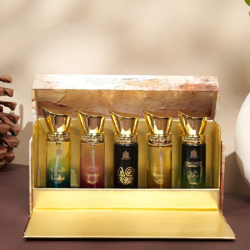 Adilqadri Luxury Perfume Gift Set for Men & Women | 5x20ML| Long Lasting Addictive Scents Eau de Parfum  -  100 ml(For Men & Women)