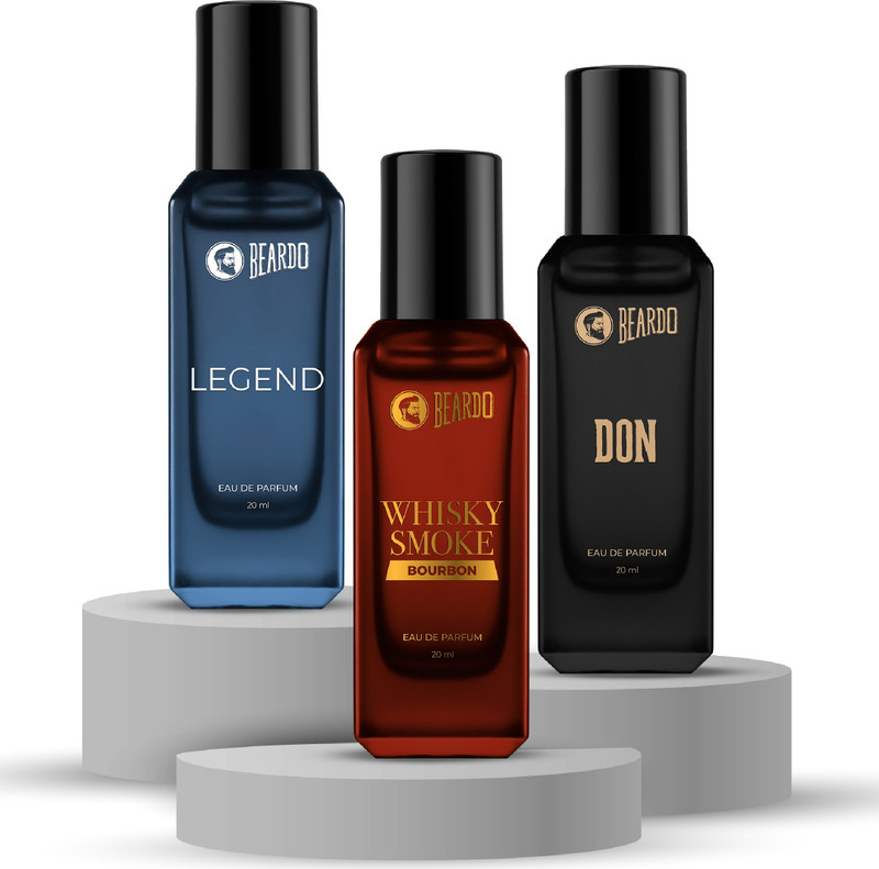 BEARDO Whiskey Smoke Bourbon, Legend & Don Perfume EDP | Long Lasting Eau de Parfum - 60 ml(For Men)