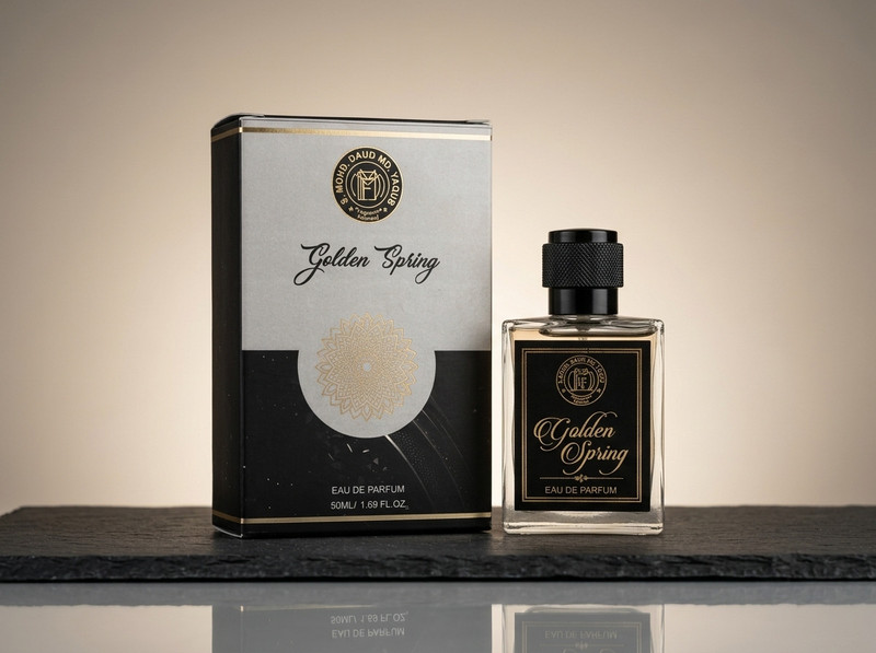 S Mohd Daud Md Yaqub Fragrance Kannauj Golden Spring Perfume | Skin Friendly Long Lasting Fragrance | Soft Floral Notes Eau de Parfum - 50 ml(For Men & Women)