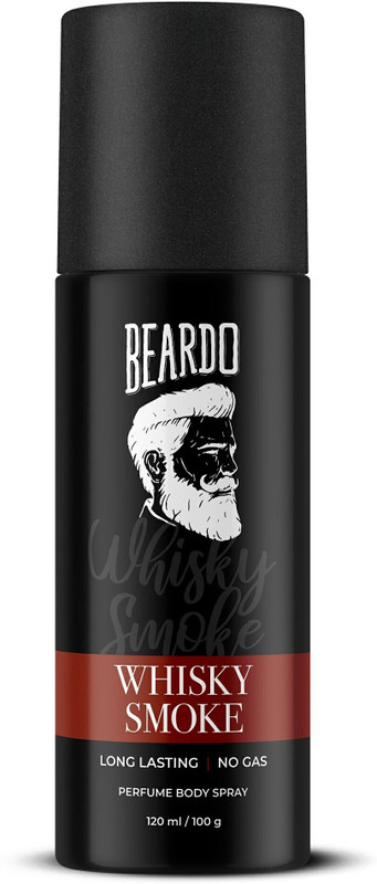 BEARDO Whisky Smoke Body Spray| Spicy, Woody-Oudh|Long Lasting |No Gas |Gift Eau de Parfum  -  120 ml(For Men)