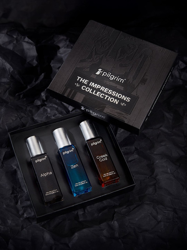 Pilgrim The Impressions Collection 3 in 1 Gift Box Perfume For Men Eau de Parfum  -  60 ml(For Men)