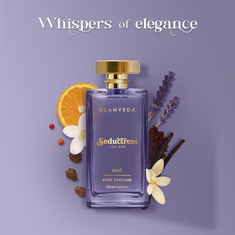 GLAMVEDA Luxe Pure Seductress Perfume|Bold, Sensual & Long-Lasting Fragrance|All-Day Wear Extrait De Parfum - 100 ml(For Women)