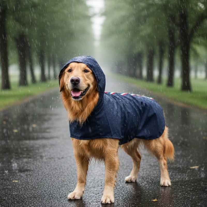 PAWPOURRI Raincoat for Dog(Dark Blue)