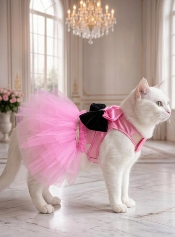 HEER FASHION Frock for Cat(Pink)