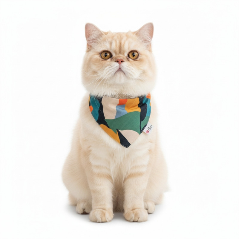 THE PAWWSH STORY Bandana for Cat(Marvel Superhero Print Cat Bandana/Cat Scarf, Beige)