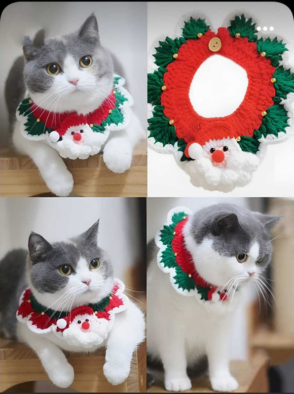 Fashnita clothing Bandana for Cat, Dog(green, red, white)