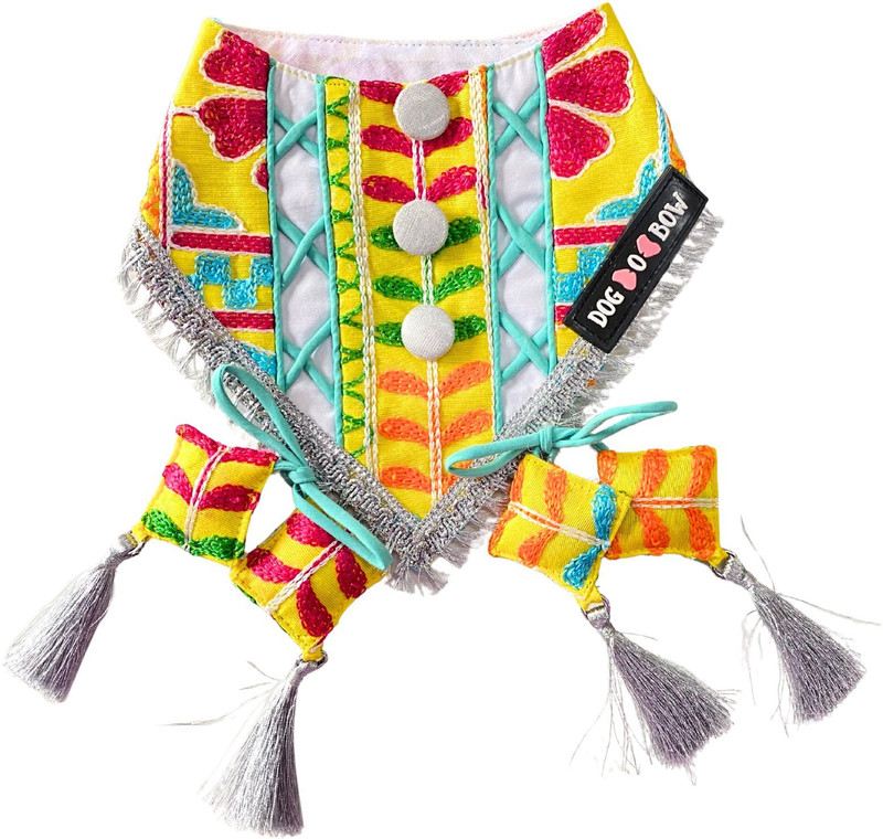 Dog-O-Bow Bandana for Dog, Cat(Yellow)