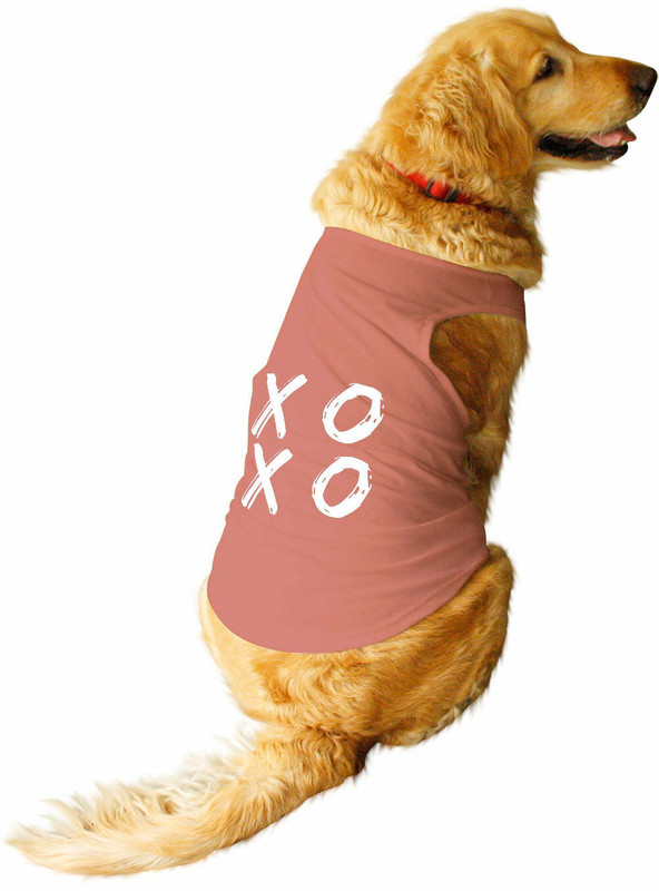RUSE Tank, T-shirt for Dog(Xoxo Printed Tank Dog Tee Salmon)