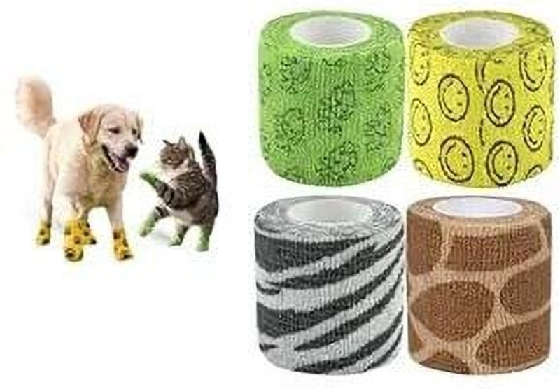 TitanPets Non-woven Compression Pet Bandage(Paw Printed)