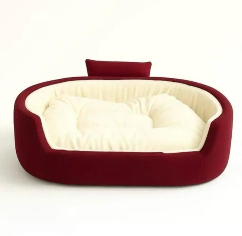 SOFARO Dog Bed, Sofas Bed & Chairs Bed With Coller S Pet Bed(Orange-White)