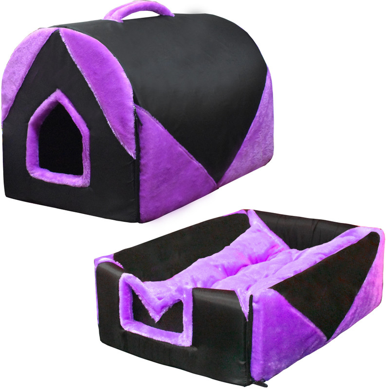 PeaceParenting Cat and Dog tent house Portable S Pet Bed(purple)