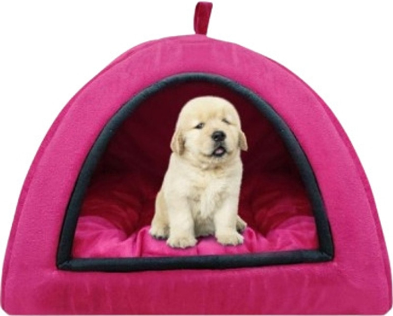 Relexpet Hut Style For Dog & Cat S Pet Bed(Pink)