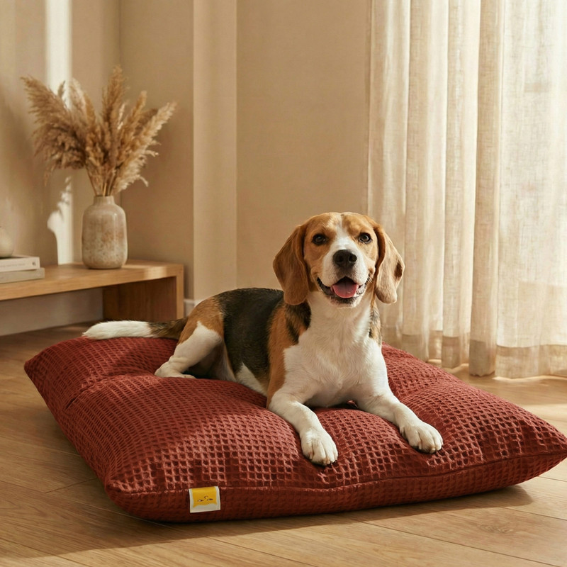 SleepyCat Original Splash Resistant M Pet Bed(Red)