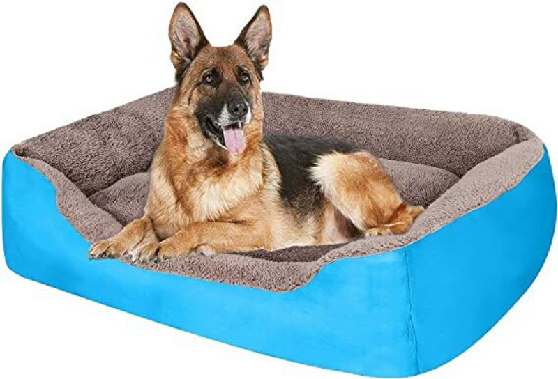 SITSNOOZE 35M M Pet Bed(Brown & Skyblue)