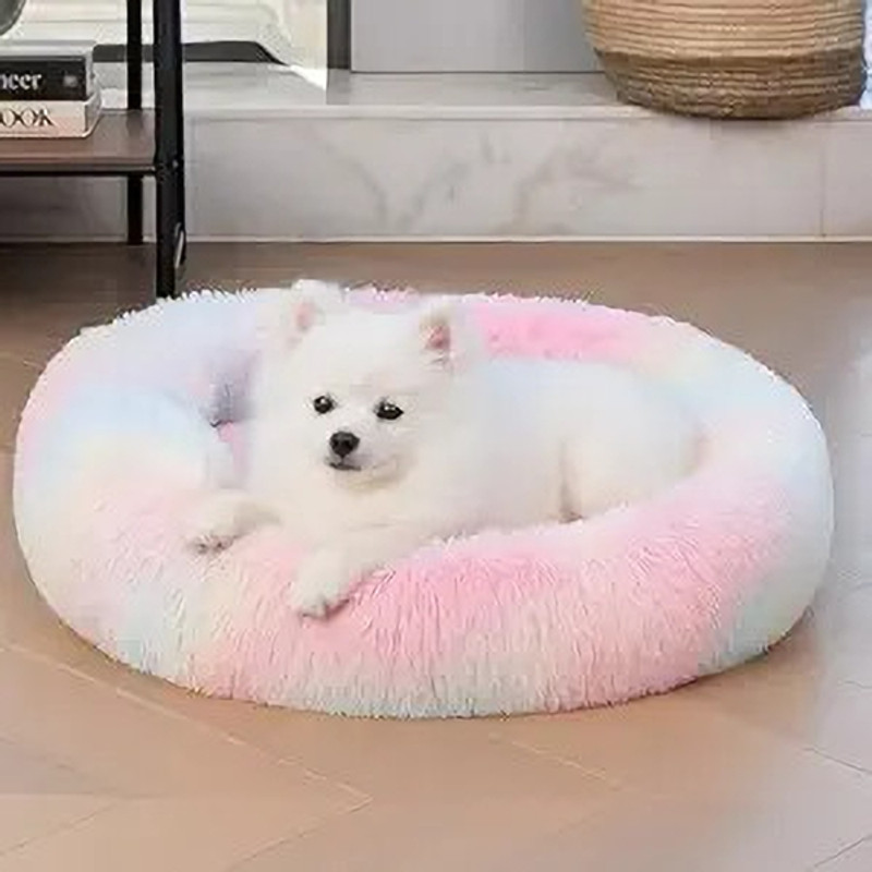 Zexsazone The round donut pet bed is perfect for indoor cats and puppies winter, Summer XXXL Pet Bed(BLACK)