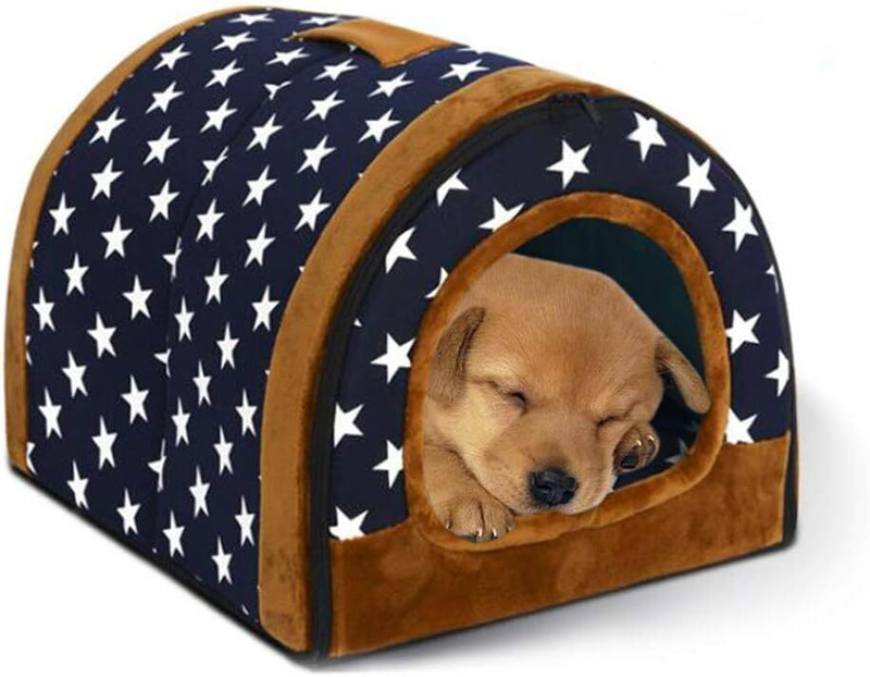 Fluffy Fluffys Luxurious 2in1 Foldable Pet House Ultra Soft Bed for Cat Dogs S Pet Bed(Fluffys)