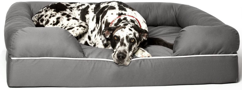 Petslover Ultimate Dog Bed Firmness Bolster Waterproof Liner Breathable Fabric M Pet Bed(Grey)