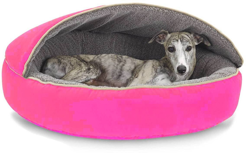 Fluffy Fluffys Luxurious Hooded Cover Fleece Fabric Fiber Filled Dogs S Pet Bed(Fluffys)
