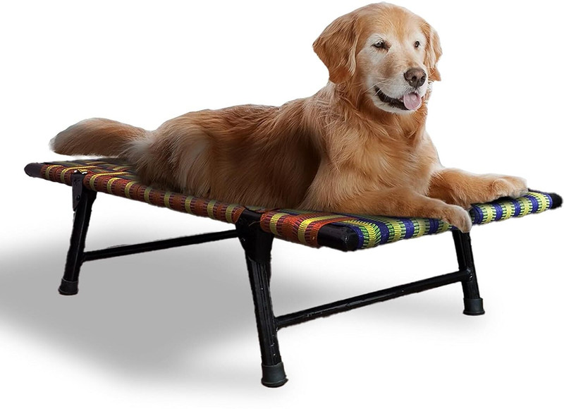 razvi traders Folding Pet Bed Mat For DOG,Cat, Puppy Iron Nylon Mat Cooling Summer Ant slip XXL Pet Bed(MULTI)