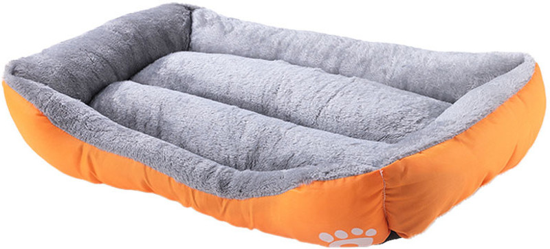 KUBER INDUSTRIES Dog & Cat Bed|Super Soft Plush Top Pet Bed|High-Quality Polyester Filling| S Pet Bed(Orange)