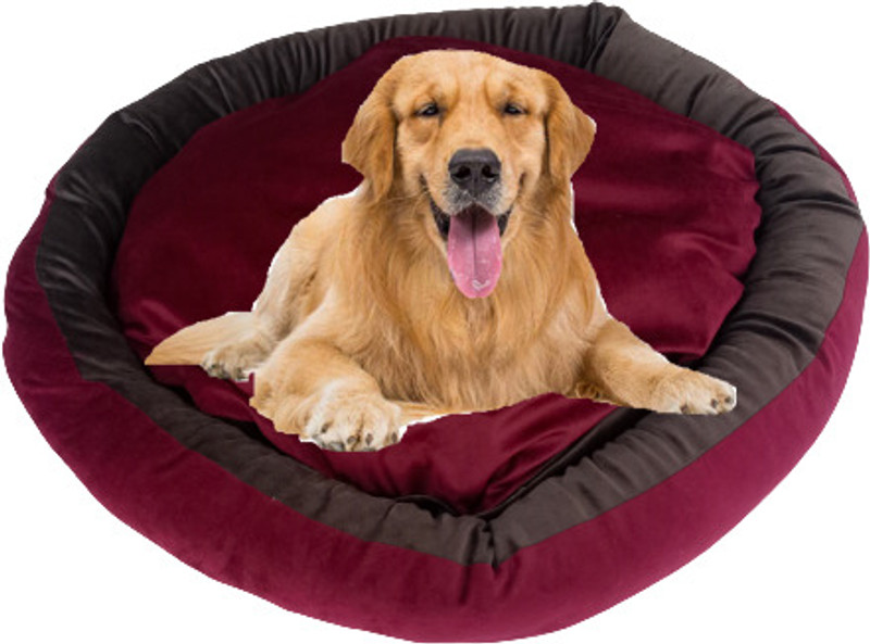 Aftra Soft Velvet Sofa Mountain Beds 4 in 1 Reversible Comfortable Pet Bed art-382 XXXL Pet Bed(Maroon)