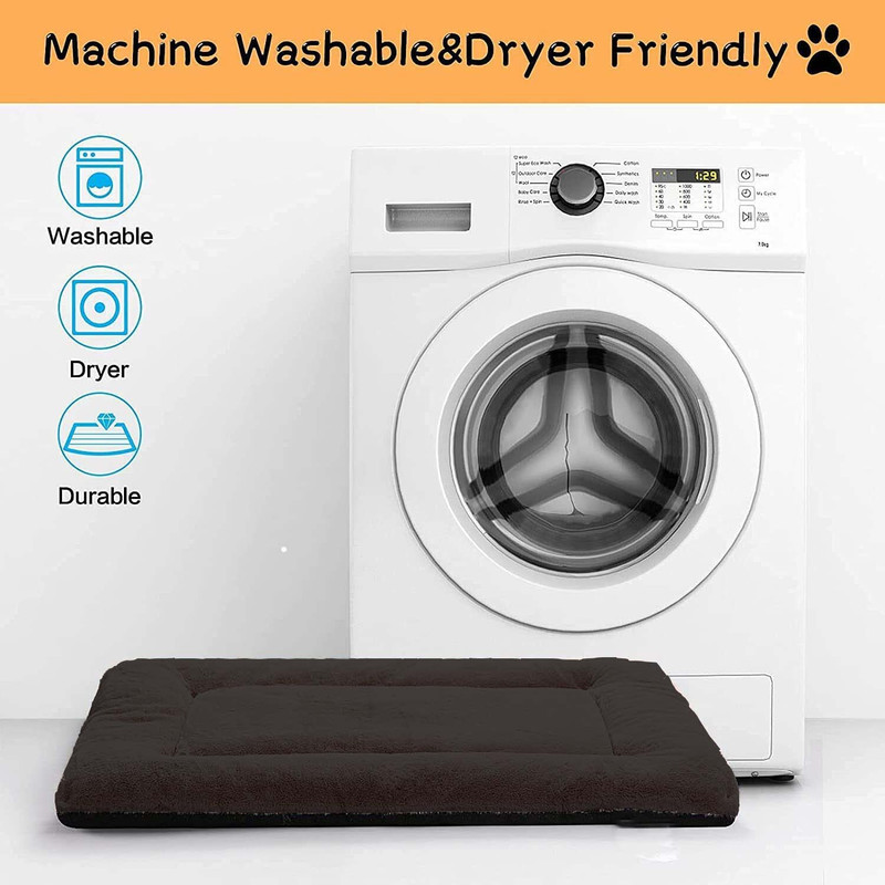 Fluffy Fluffys Ultra Soft Pet(Dog/Cat) Crate Mat Anti-Slip Machine Washable L Pet Bed(fluffys)