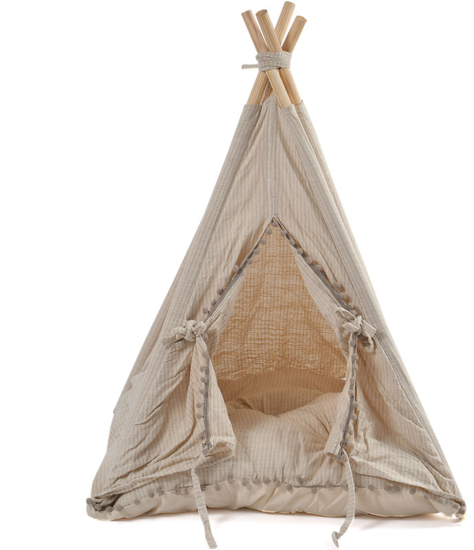 HOMZZ Teepee-Natural M Pet Bed(Beige)