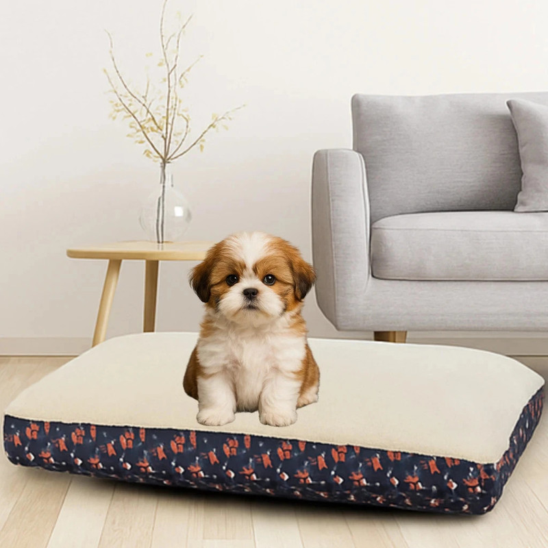 PAWPOURRI Dogs & Cats Premium Ultra Soft and Warm M Pet Bed(Blue)