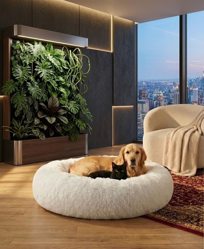 J S HOME FINISHING Super Soft Dog Bed Round Cozy Warm Cushion Sleeping Bed for Small Pets_8_kg S Pet Bed(White)