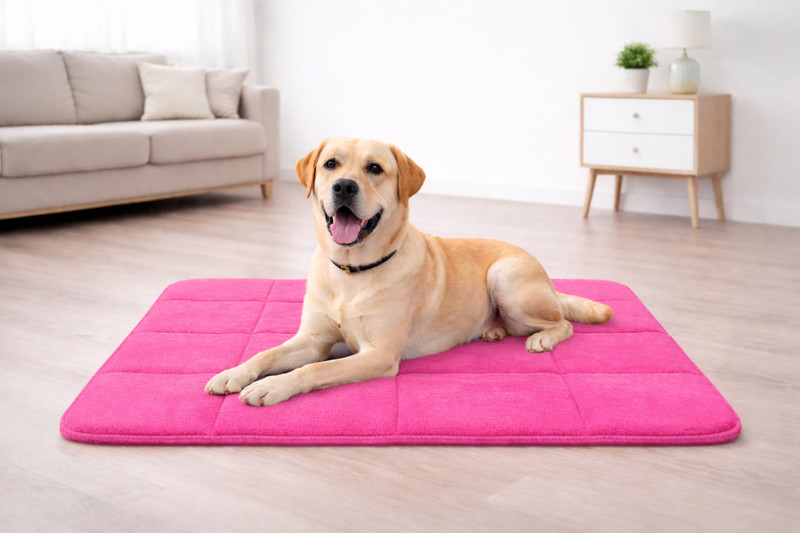 SH Luxe Dog Bed Mat L Pet Bed(Pink)