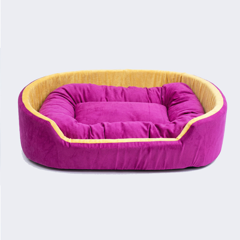 RestPaw Premium Quality Dog & Cat Bed | Soft Cotton Pet Bed for Puppies & Cats S Pet Bed(Purple & Yellow)