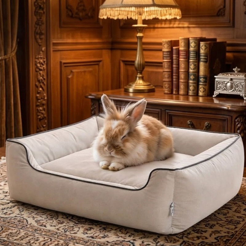 Aavanshu Concepts Comfortable Pet Bed with Side Support Cushion for Dogs Cats Indoor_8_35+kg XL Pet Bed(Grey)